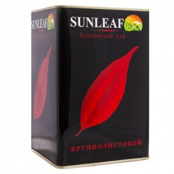 Чай черный, Sunleaf (Санлиф) 400 г 1 шт крупнолистовой жестяная банка квадратная